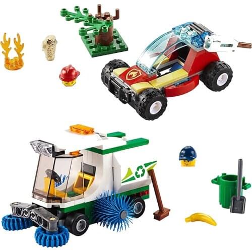 2021 New Urban Sweeper Model Set Building Block Assembly Toys Childrens Birthday Gift Boys and Girls