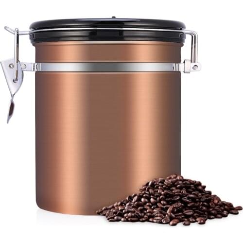 1.5L Airtight Coffee Container Storage Canister Set for Coffee Beans Gound Spices Food Tea Container Caddy Kitchen Tools