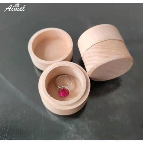 Natural Rustic Wedding Wood Ring Box Holder DIY Earring Necklace Wedding Ring Bearer Box Rustic Couple Gift Storage Box
