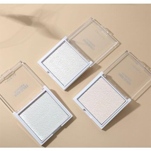 New Highlight Fingertip Shimmer Makeup Baking Powder Palette Diamond Glitter Shadow in One Palette Blush Makeup Set for Beauty