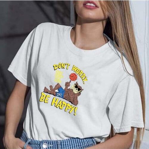 2021 New Fashion Short Sleeve T shirt 100% Miss For Don'T Worry Be Happy Fairy Tail Short Sleeve T Shirt