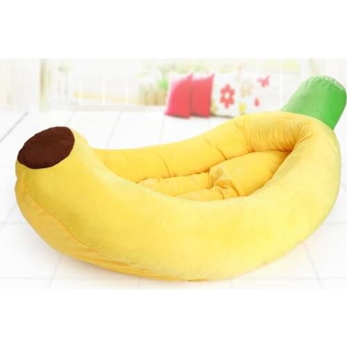 New Banana Dog Cat Bed House for Cats Puppy Dog Cozy Puppy Kennel Warm Pet Basket Mat Beds Cat House Pet Supplies