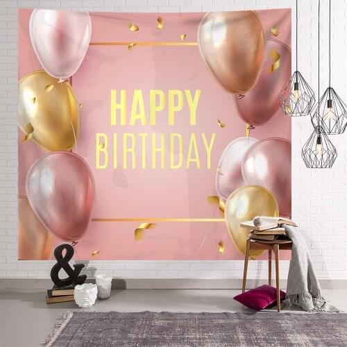 Birthday Party Hanging Cloth Decoration Wall Tapestries Wall Background Cloth Holiday Blessing Tapestry Wall Carpets Dorm Decor