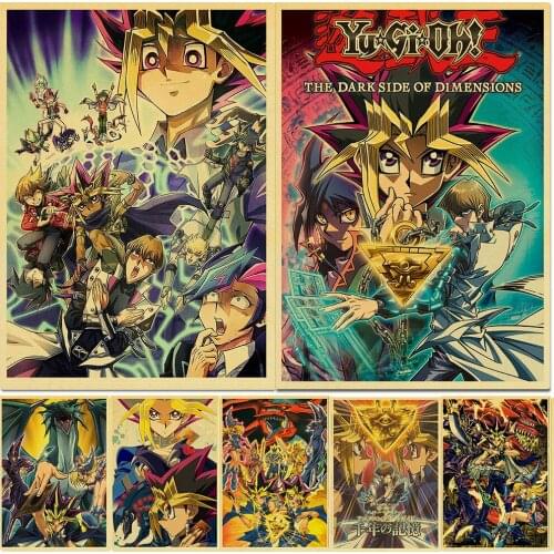 Vintage Anime Game Duel Monsters Kraft paper Poster Home Decal Art Painting Funny Wall Sticker for Coffee House Bar Decor