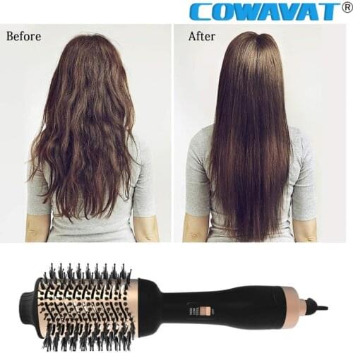 Hair Dryer Brush 3 In 1 Hot Air Blower Dryer Brush and Volumizer Hair Tangle Automatic Curling Iron New Hair Tools Professional