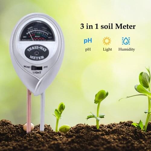 Yieryi New Handheld 3 In1 Soil Tester Humidity (ph Value / Illuminance / Humidity) Plant Flower Soil Analyzer Gardening Tools