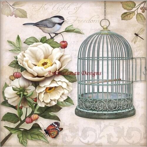 Needlework for embroidery DIY DMC High Quality - Counted Cross Stitch Kits 14 ct Oil painting - Bird Cage