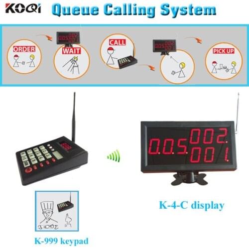 Table a number service system for fast food restaurant, coffee shop K-999 keyboard with K-4-C monitor
