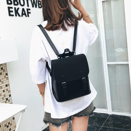 USOUL ins hot satchel women 2020 new tide Korean mix color backpack female travel bag girls concise schoolbag brown black blue