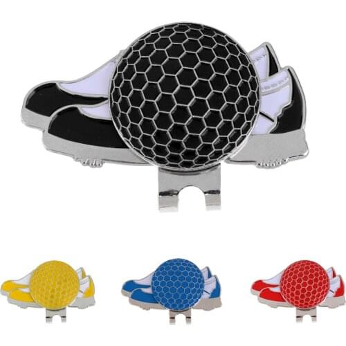 Funny Shoe Design Stainless Steel Golf Hat Clip with Magnetic Ball Marker - Choice of 4 Colors
