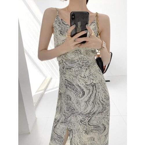 2021 Womens New White Suspender Skirt Long Sexy Outer Dress Waist Temperament Over The Knee Summer Outside Vfemage Vestido