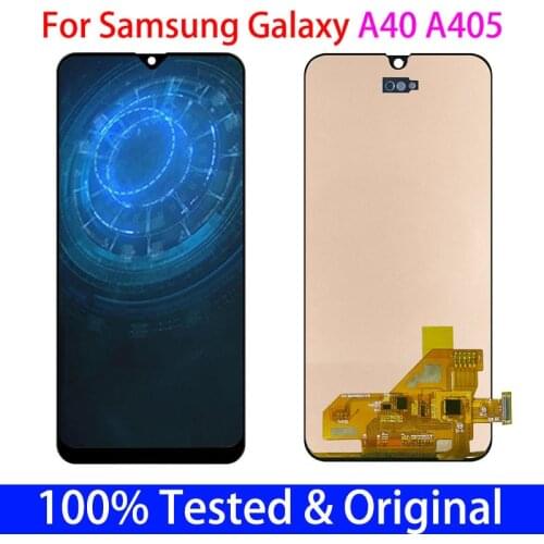 100% Original AMOLED A40s lcd For Samsung A40s SM-A407 A407F A407FD Display and Touch Digitizer Assembly Sensor Glass repairment