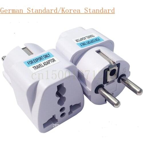 1Pcs Electrical plug socket adapter converter DIN UK AU US wholesale manufacturer 2pins