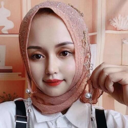 Summer 2021 Muslim Lady Inner Lace Hijabi Wear With Buckle