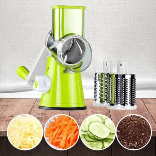 3 In1 Manual Vegetable Cutter Multifunction Potato Carrot Grater Slicer Stainless Steel Blades Chopper Kitchen Tool