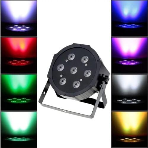 4X Lot LED Par Can Quad 7x12W Wash DMX Par Light American DJ Par RGBW 4in1 DMX LED Flat Par Projector For Stage Lighting
