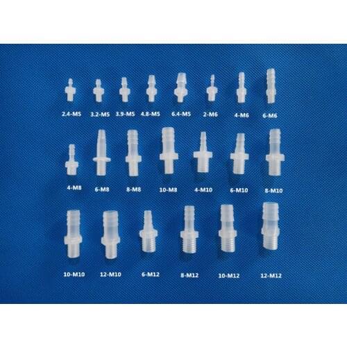 5pcs M threaded plastic pagoda connector, male pagoda directly, male pagoda butt joint, hose connector