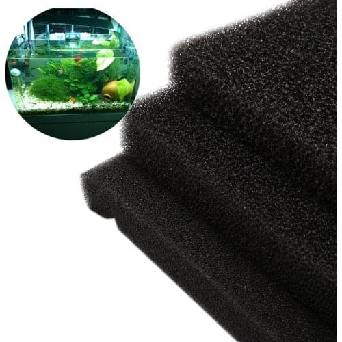 50cmx50cmx2cm Universal Black Filtration Foam Aquarium Fish Tank Biochemical Filter Sponge Pad Lightweight And Softness Design
