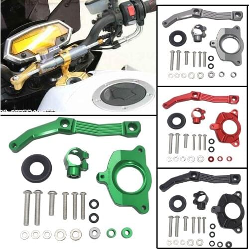 Motorcycle CNC Aluminum Parts Steering Damper Mounting Bracket Kit For Kawasaki Z1000 2010-2013