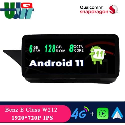 UJQW Mercedes W212 Android 11 Auto Radio Multimedia IPS for Mercedes Benz E Class W212 E200 E230 E260 E300 S212 6G Ram 128G Rom