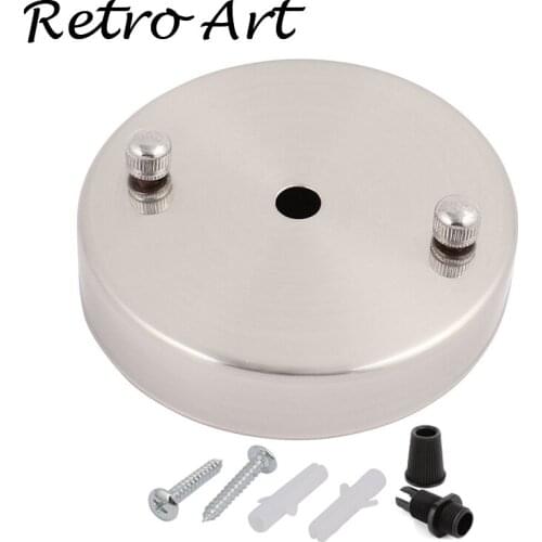FREE shipping D100mm Ceiling Rose for pendant lamp cord set vintage metal ceiling rose canopy with cord grip-Nickel