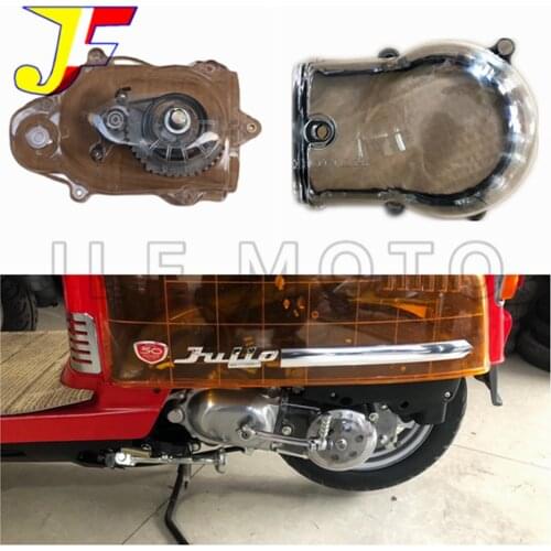 For The HondaDIOModified AF17 AF18 AF24 AF27 AF28 Giorno AF52E Julio Drive Cover Clutch Start Side Cover Transparent Edge Cover
