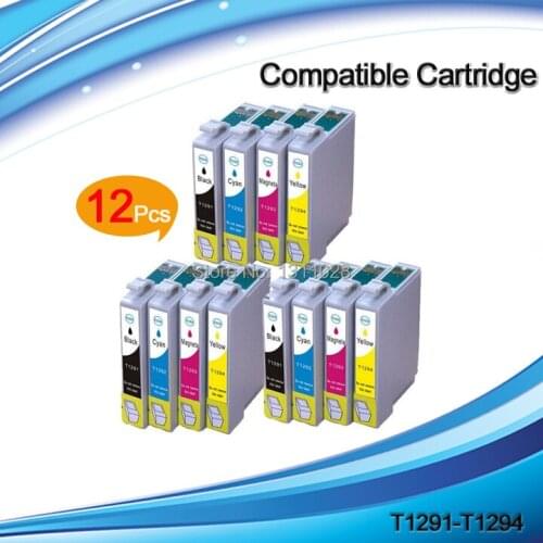 INK WAY 12PK T1291-T1294 ink cartridge for WF-7015/7515/7525/ WF-3010DW/3520DWF/3530DTWF/3540DTWF,SX230 SX235W SX435W SX440W