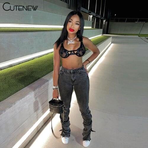 Cutenew Womens High Jeans
