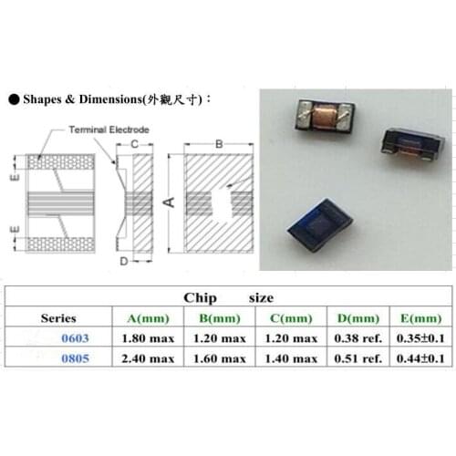 Ferrite 0805 4.7UH 30ma chip inductor Size:2.4*1.6mm high density SMT installation, New and original