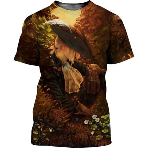 Bloodborne Lady Maria Men/women New Fashion Cool 3D Printed T-shirts Casual Harajuku Style T Shirt Streetwear Tops Tee