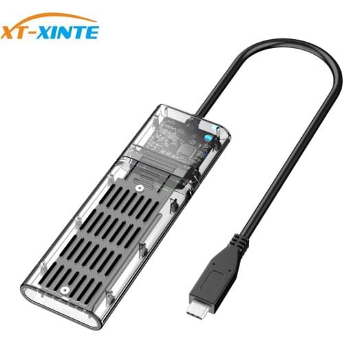 M2 SSD CASE SATA Chassis M.2 To USB 3.0 SSD Adapter to Type C For NGFF SATA B+M / B Key SSD Disk Box Transparent Hard Disk Box