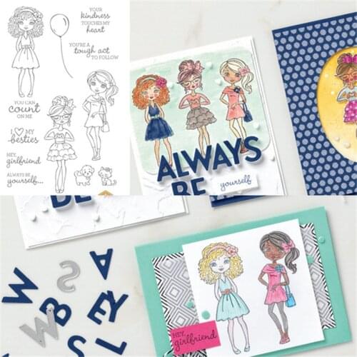 Girlfriend Metal Cutting Dies and Stamps DIY Scrapbooking Craft Paper Card Embossing Knife Mold Dies Scrapbooking New Arrival