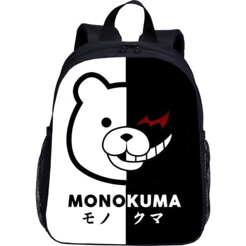 Mini Backpacks Kids Boys Girls Cartoon Anime Danganronpa Letter 3D Printing Bookbag Casual Daypacks School Bags Mochila Escolar