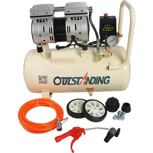 Industrial Outstanding oil-less oil-free air compressor 550W 30L 0.7MPA Quiet High-pressure Pump Tattoo Manicure Spraying Gun