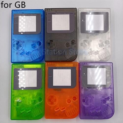 Transparent colour Housing Shell Case Cover Repairt Parts For Gameboy GB Game Console With Buttons Screw accessories