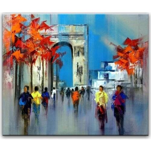 Hand Painted oil painting Home Decoration painting canvas painting Knife Painting landscape pictures DM16112619