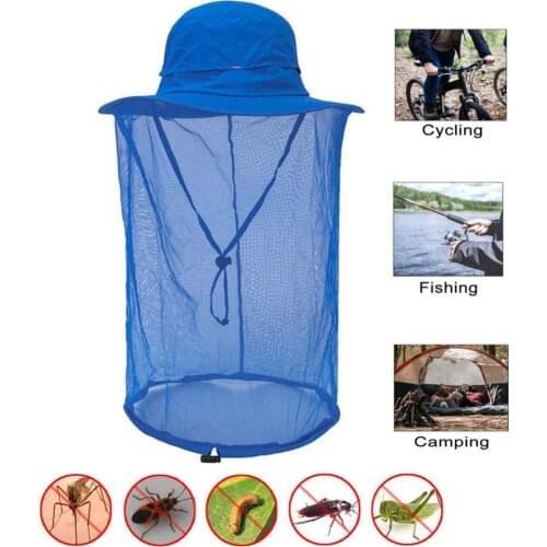 40%HOT Unisex Mosquito Insect Bee Bug Net Mesh Head Face Protector Fishing Hunting Hat