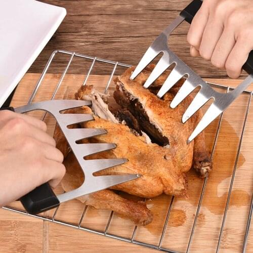 Meat Shredder Barbecue Fork Bear Claw Meat Separator Vegetable Slicer Cutters Beer Opener Meat Handler BBQ Grill Accessories