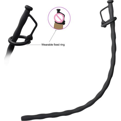 Silicone Penis Plug Male Urethra Catheter Sounds Dilator Rods Hollow Tube Climax Stimulation Cock Ring Sex Toys for Men