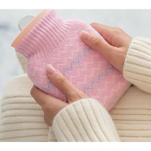 Keep on Hand Warmer Hot Water Bottle Bag Water-filling Hot-water Bag for Female Warm Belly Hands and Feet Cute Warm Water Bag