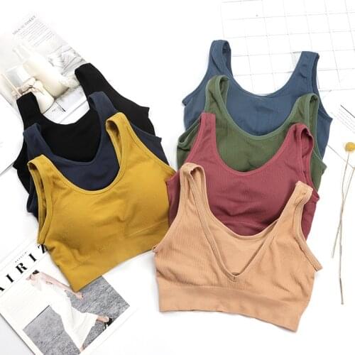 Sports Bras Women Solid Sports Bra Cotton Sports Bra Girl Underwear Fitness Running Push Up Yoga Sport Tops Jogging Gym Women