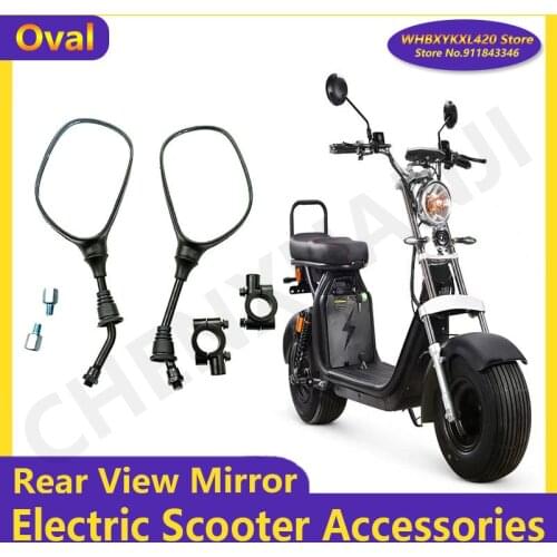 Oval Universial Rear View Mirror with Mirror Base Reflector Hand Mirror Reverse Mirror for Citycoco Modified Accessories Parts