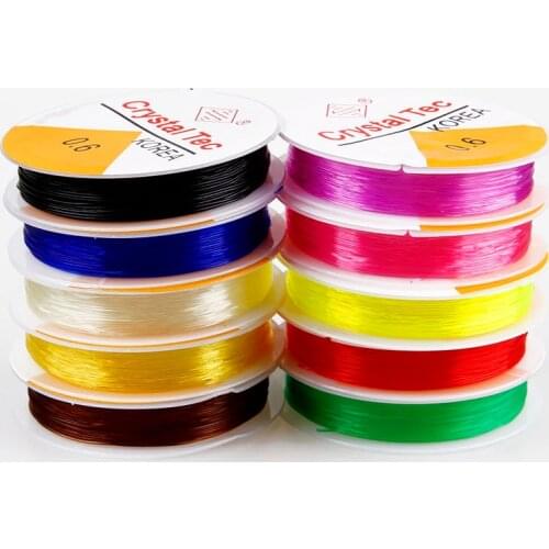 0.6mm 12M/Roll Colorful Stretch Elastic Spool Rope Cord Crystal Thread String DIY Jewelry Making Beading Bracelet Wire Fishing