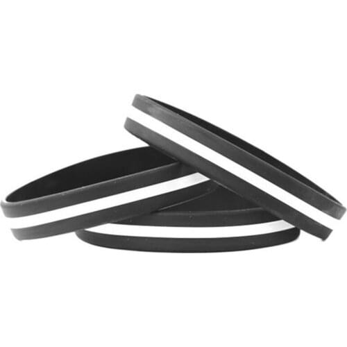 100pc USA United states American thin white line wristbands white thin line wristband bracelet bangle wrist bands