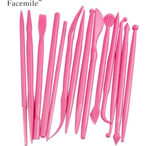 14pcs/set of Fondant Gift Decorating Flower Modelling Craft Clays Tool Gift Biscuit Cookie Cutter Engraved Pen 01114