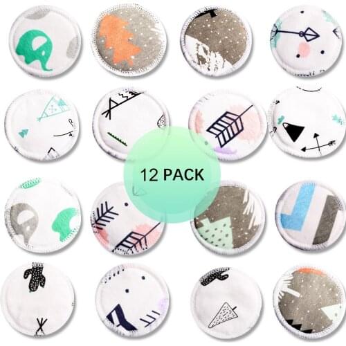 2019 New 12PCS Reusable Organic Cotton Pads Makeup Remover Washable Cleansing Microfiber Makeup Remover Tools with Laundry Bag