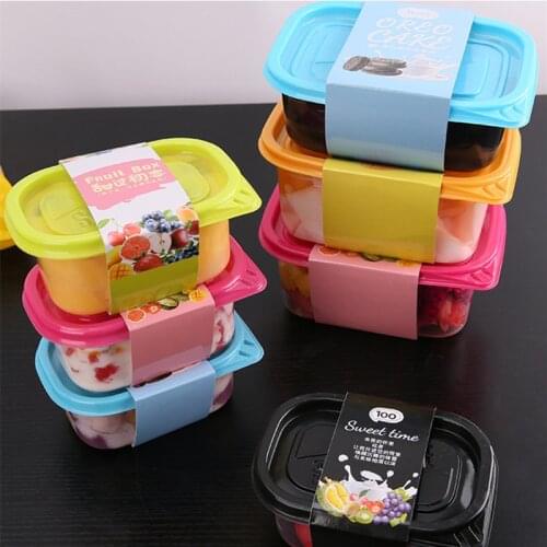 25pcs Net red 280ml/500ml cake pudding ice cream dessert cups baking decoration party favors food box with sleeve and spoon