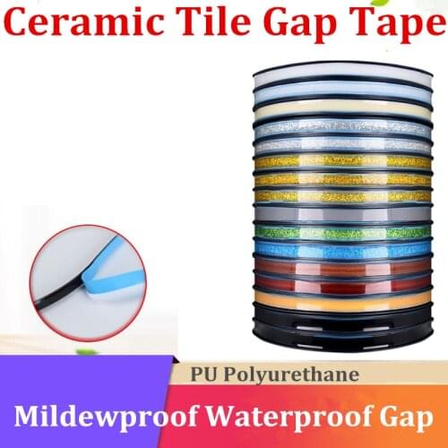 6 Meters/roll Ceramic Tile Gap Tape Self-adhesive Mildewproof Waterproof Gap Tape Beauty Edge Wall Floor Gap Line Stickers Tape