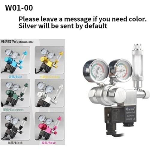 Aquarium CO2 Regulator with Check Valve Bubble Counter magnetic Solenoid Valve Aquarium Carbon dioxide pressure reducing valve