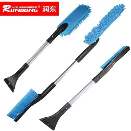 Auto supplies 3-in-1 removable snow remover set winter cleaning brush color box packaging dm-010